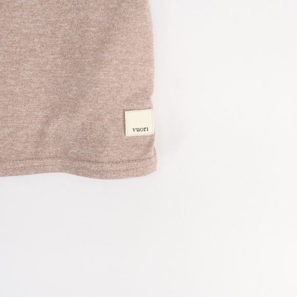 Vuori Energy Tank Top Womens S Tan Heather Crop Soft Stretch Performance - Picture 2 of 7